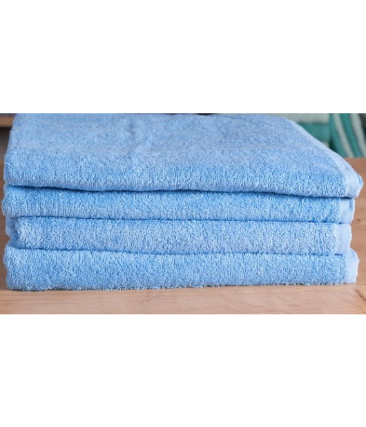 TOWEL POOL/BEACH "CHLORINE RESISTANT" 80cmX160cm 450gm/m2 LIGHT BLUE