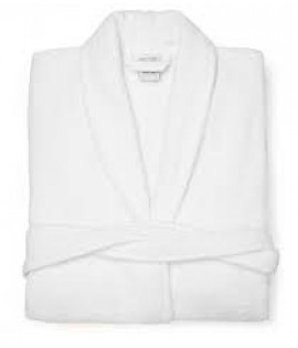 BATHROBE WHITE "TOWEL FABRIC"